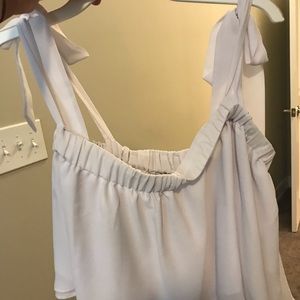 Show me your Mumu poppy crop top shoulder tie